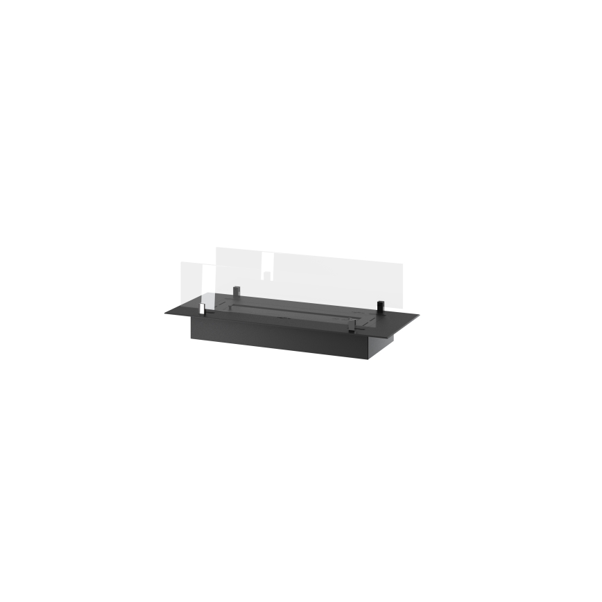 InFire - Built-in BIO fireplace 8,5x80 cm 3,5kW black