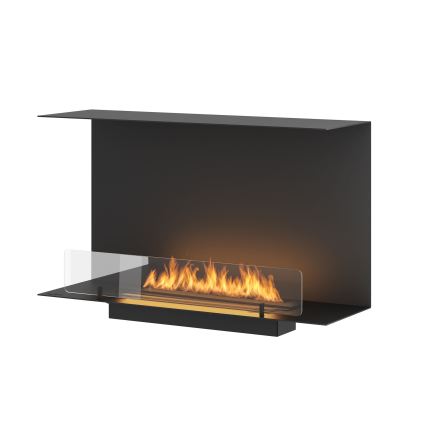 InFire - Built-in BIO fireplace 80x45 cm 3kW black