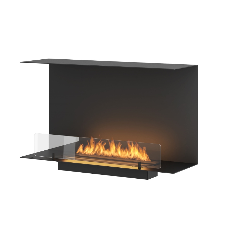 InFire - Built-in BIO fireplace 80x45 cm 3kW black