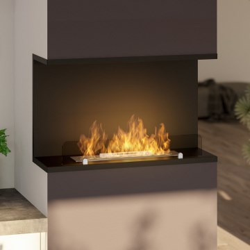 InFire - Built-in BIO fireplace 80x45 cm 3kW black