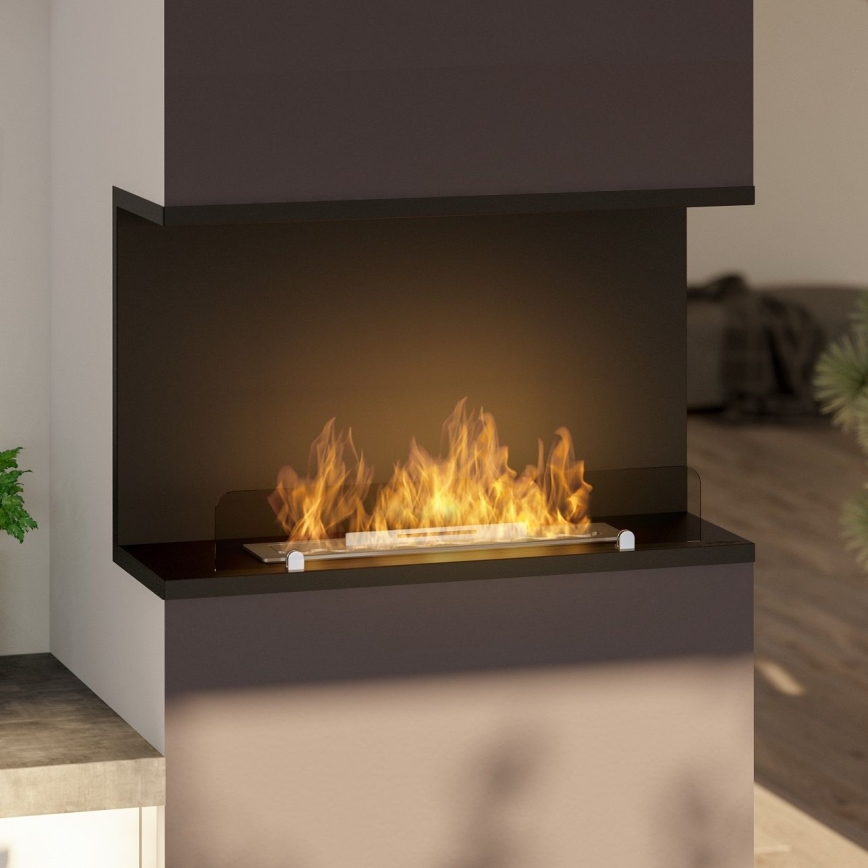 InFire - Built-in BIO fireplace 80x45 cm 3kW black