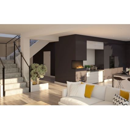 InFire - Built-in BIO fireplace 80x45 cm 3kW black