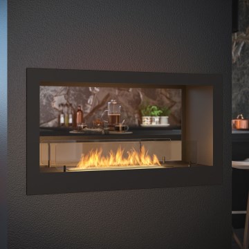 InFire - Built-in BIO fireplace 90x50 cm 3kW bifacial