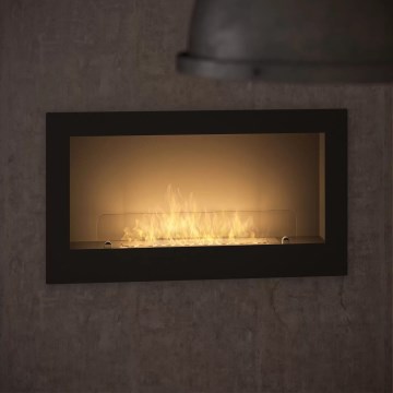 InFire - Built-in BIO fireplace 90x50 cm 3kW black
