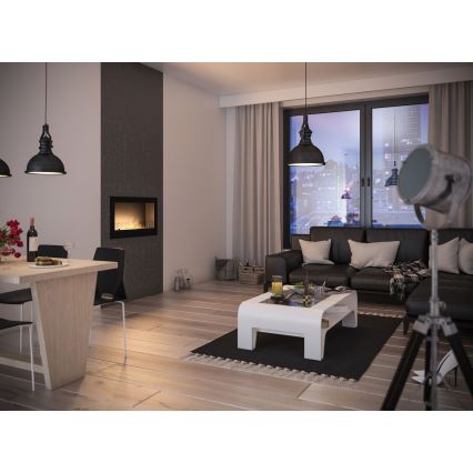 InFire - Built-in BIO fireplace 90x50 cm 3kW black