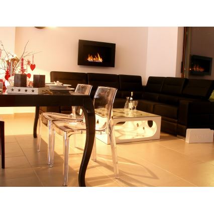 InFire - Built-in BIO fireplace 90x50 cm 3kW black