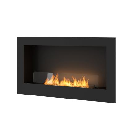 InFire - Built-in BIO fireplace 90x50 cm 3kW black