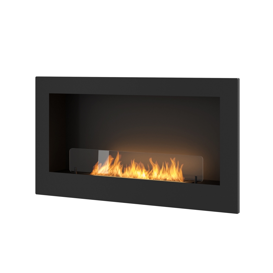 InFire - Built-in BIO fireplace 90x50 cm 3kW black