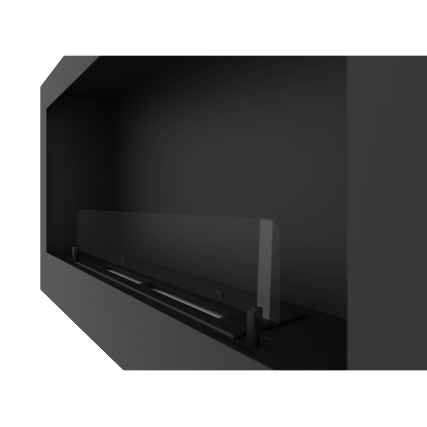 InFire - Built-in BIO fireplace 90x50 cm 3kW black