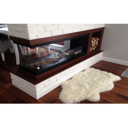 InFire - Corner BIO fireplace 100x50 cm 3kW bifacial