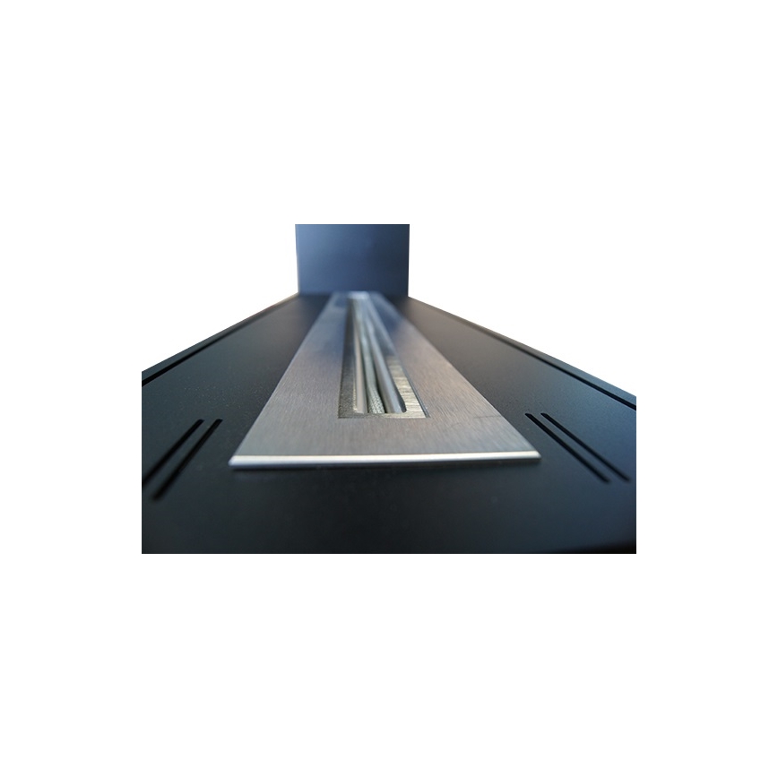 InFire - Corner BIO fireplace 100x50 cm 3kW bifacial