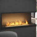 InFire - Corner BIO fireplace 110x45 cm 3kW black