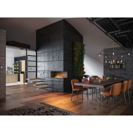 InFire - Corner BIO fireplace 110x45 cm 3kW black