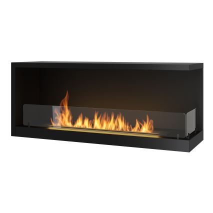 InFire - Corner BIO fireplace 110x45 cm 3kW black