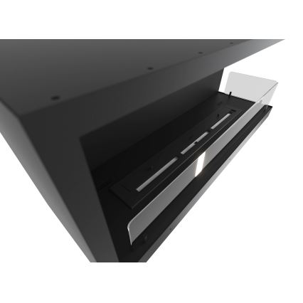 InFire - Corner BIO fireplace 110x45 cm 3kW black
