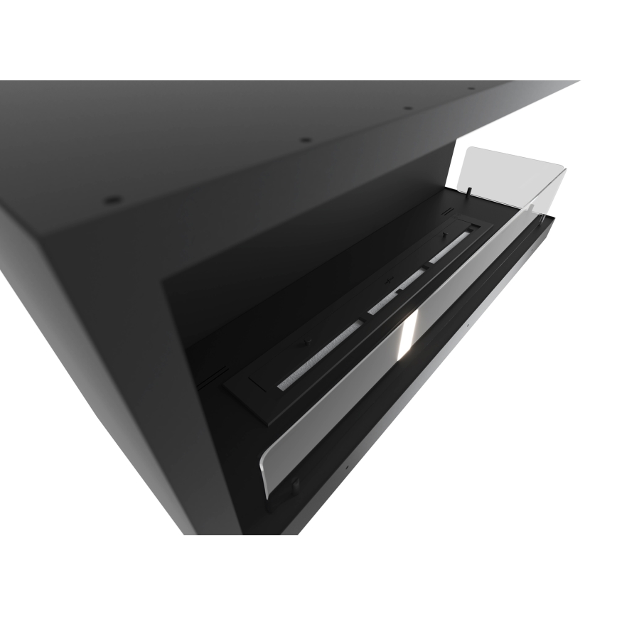 InFire - Corner BIO fireplace 110x45 cm 3kW black