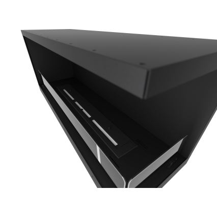 InFire - Corner BIO fireplace 110x45 cm 3kW black