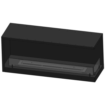 InFire - Corner BIO fireplace 110x45 cm 3kW black