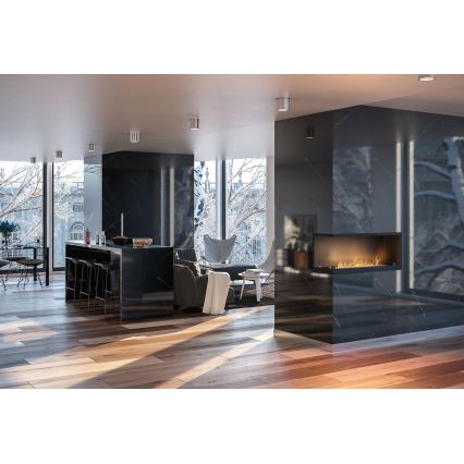InFire - Corner BIO fireplace 110x45 cm 3kW black