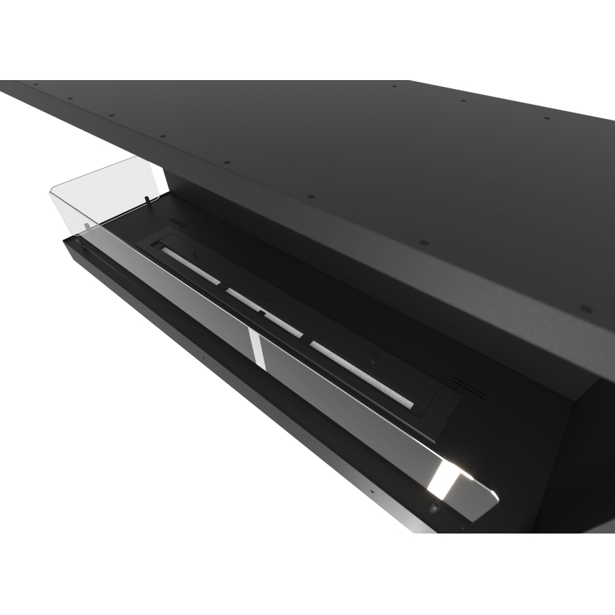 InFire - Corner BIO fireplace 110x45 cm 3kW black