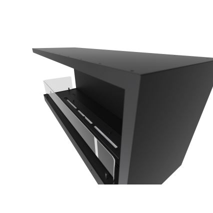InFire - Corner BIO fireplace 110x45 cm 3kW black