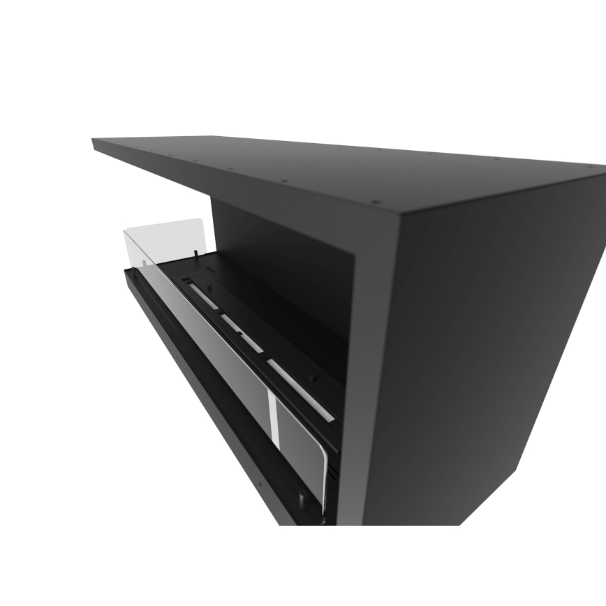 InFire - Corner BIO fireplace 110x45 cm 3kW black