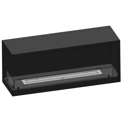 InFire - Corner BIO fireplace 110x45 cm 3kW black