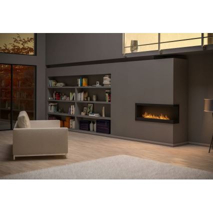 InFire - Corner BIO fireplace 45x120 cm 3kW black