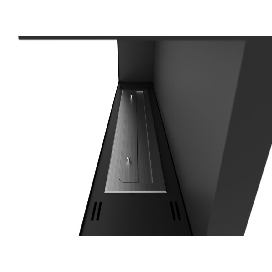 InFire - Corner BIO fireplace 45x120 cm 3kW black