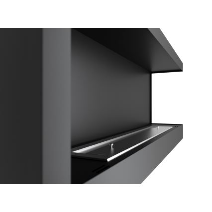 InFire - Corner BIO fireplace 45x120 cm 3kW black