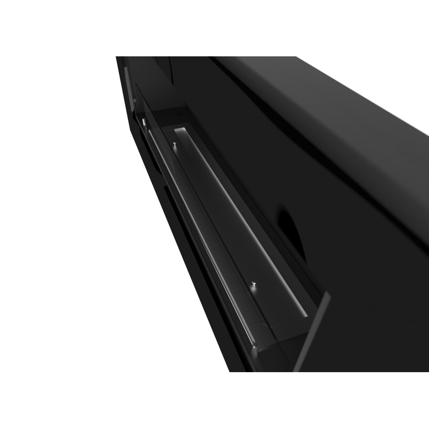 InFire - Corner BIO fireplace 45x120 cm 3kW black