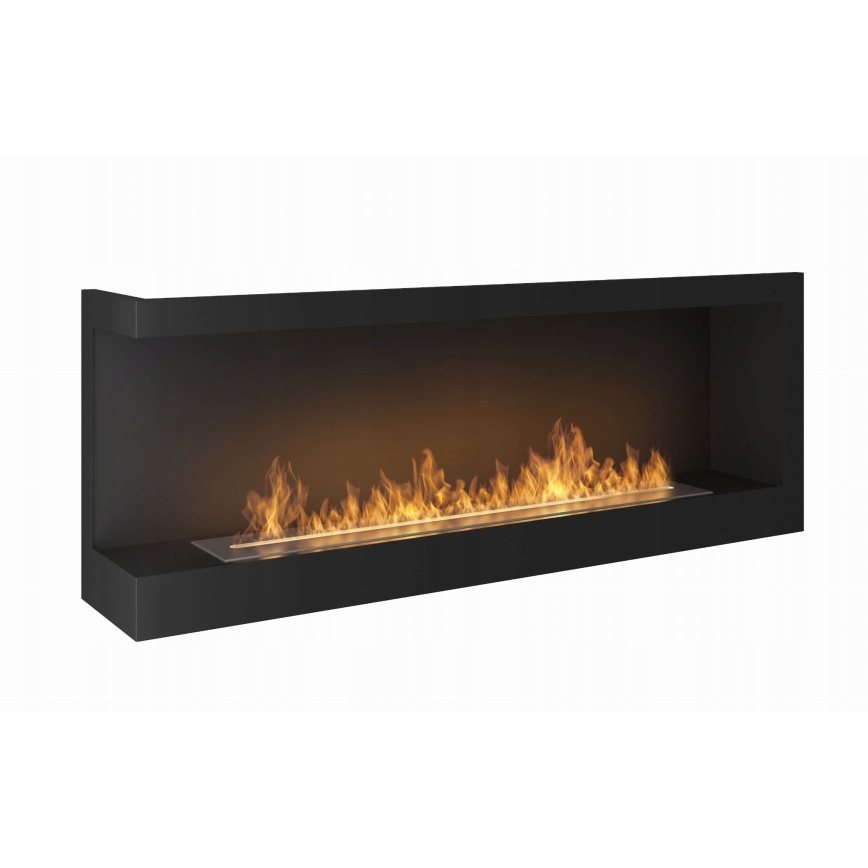 InFire - Corner BIO fireplace 45x120 cm 3kW black