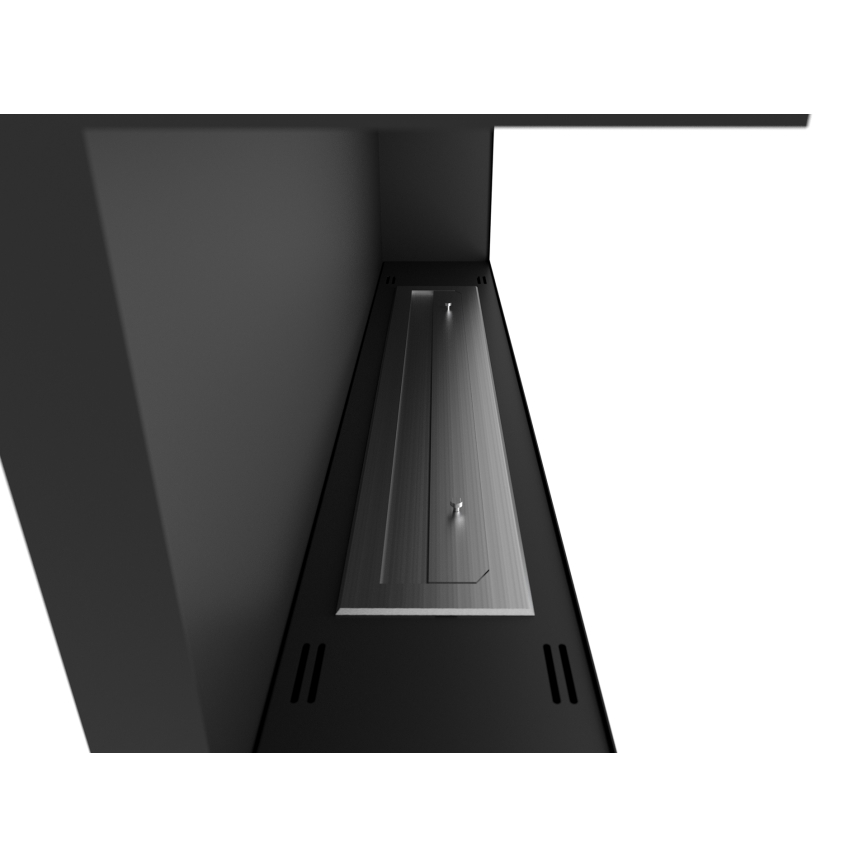 InFire - Corner BIO fireplace 45x120 cm 3kW black