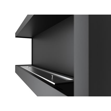 InFire - Corner BIO fireplace 45x120 cm 3kW black
