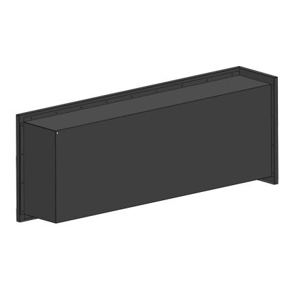 InFire - Corner BIO fireplace 45x120 cm 3kW black