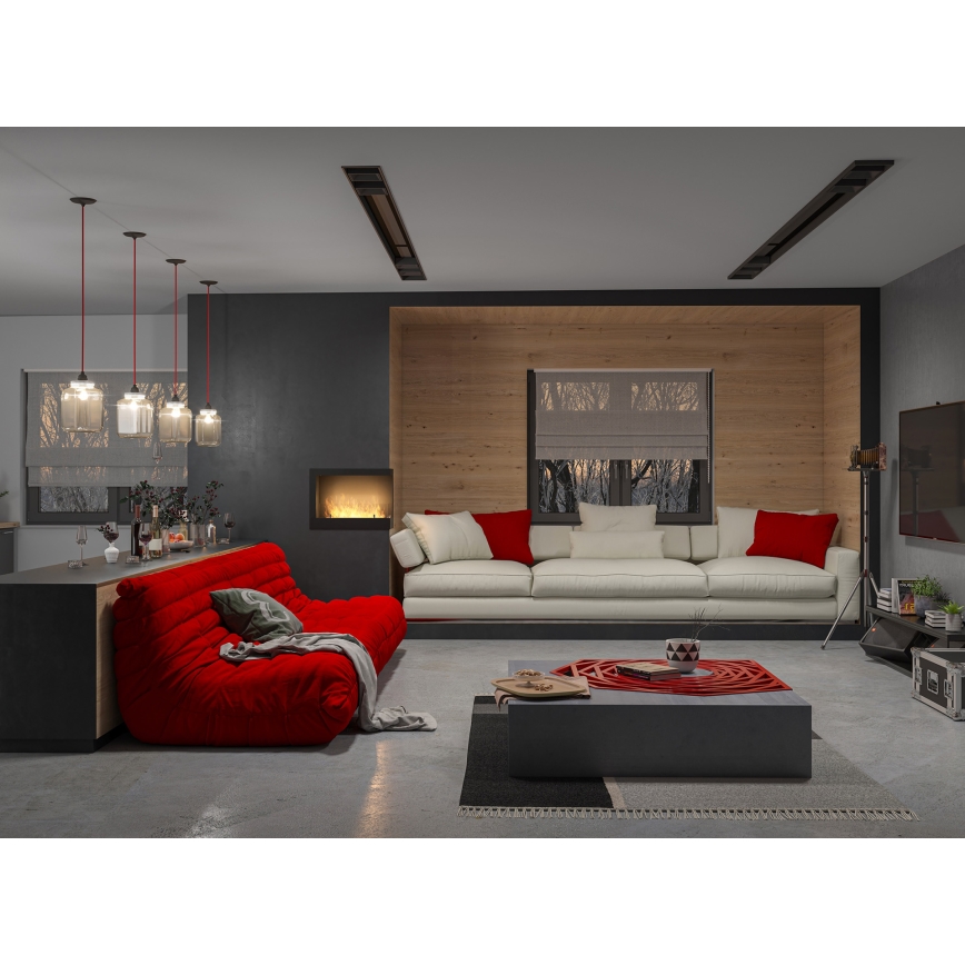 InFire - Corner BIO fireplace 45x60 cm 3kW black