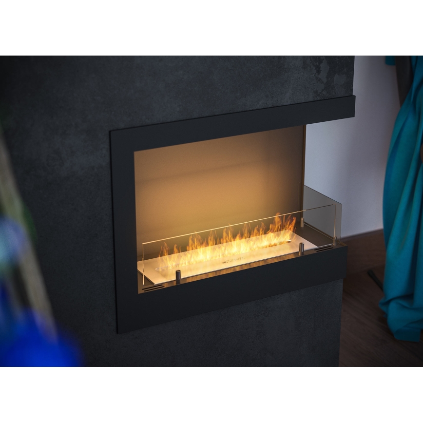 InFire - Corner BIO fireplace 45x60 cm 3kW black