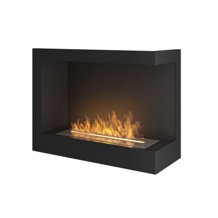 InFire - Corner BIO fireplace 45x60 cm 3kW black
