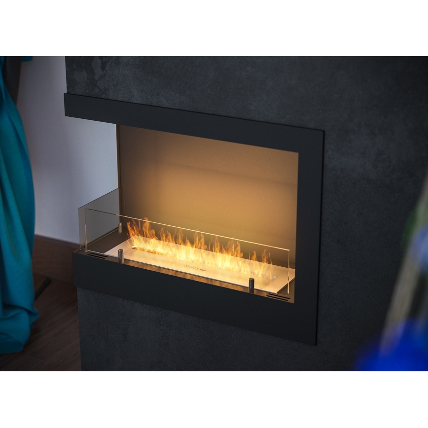 InFire - Corner BIO fireplace 45x60 cm 3kW black