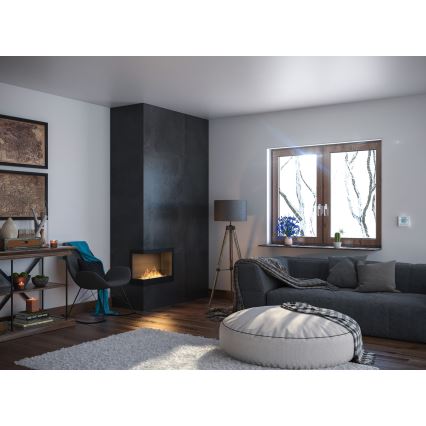 InFire - Corner BIO fireplace 45x60 cm 3kW black