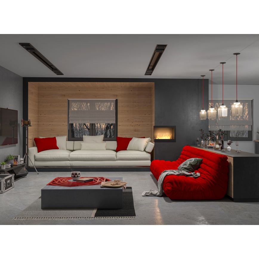 InFire - Corner BIO fireplace 45x60 cm 3kW black