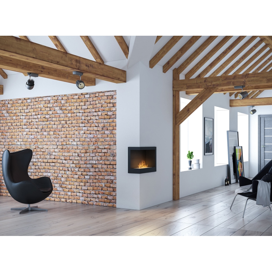 InFire - Corner BIO fireplace 45x60 cm 3kW black