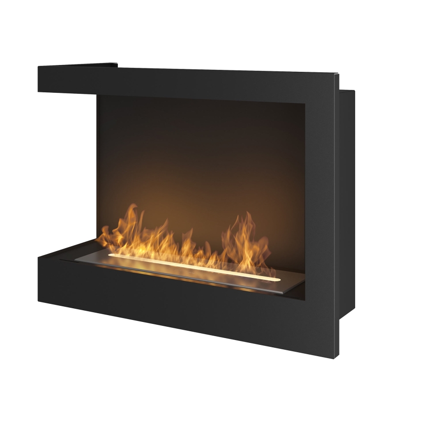 InFire - Corner BIO fireplace 45x60 cm 3kW black