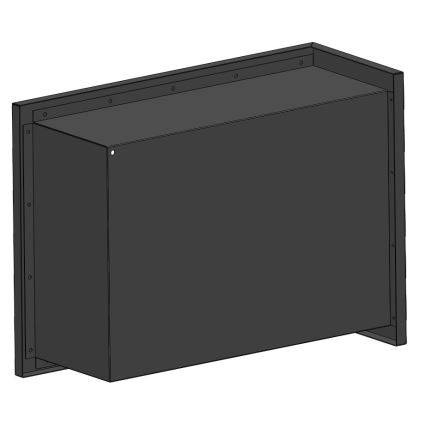 InFire - Corner BIO fireplace 45x60 cm 3kW black
