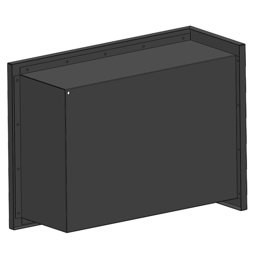 InFire - Corner BIO fireplace 45x60 cm 3kW black