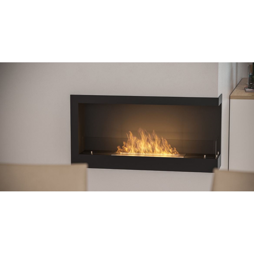 InFire - Corner BIO fireplace 45x90 cm 3kW black