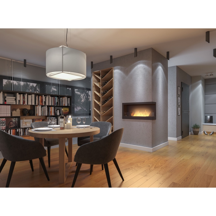 InFire - Corner BIO fireplace 45x90 cm 3kW black
