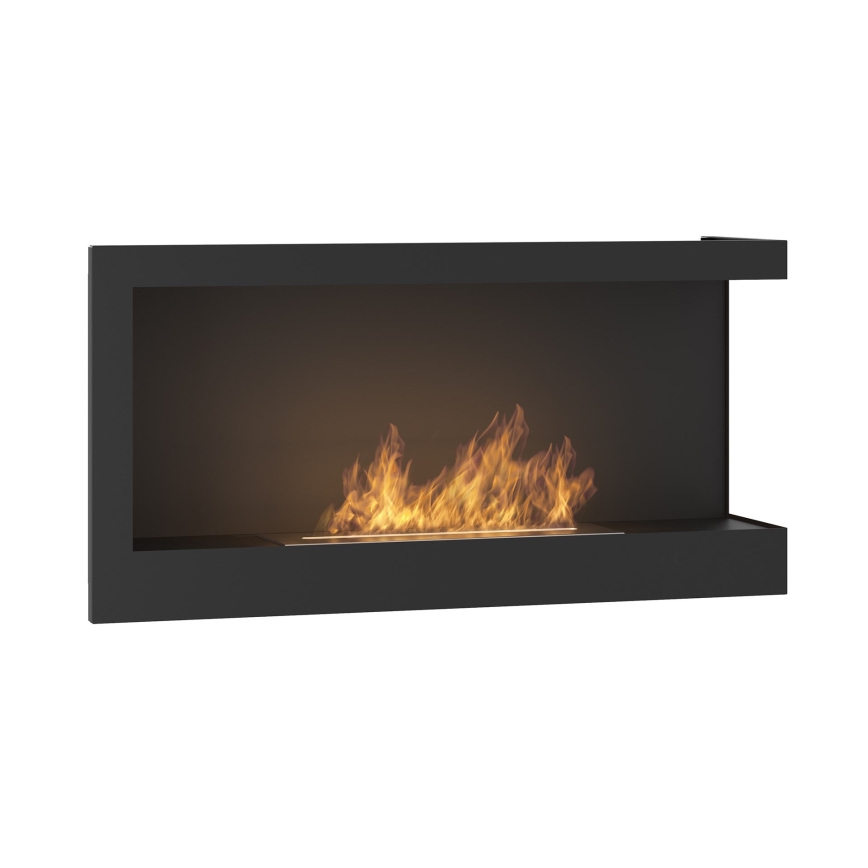 InFire - Corner BIO fireplace 45x90 cm 3kW black
