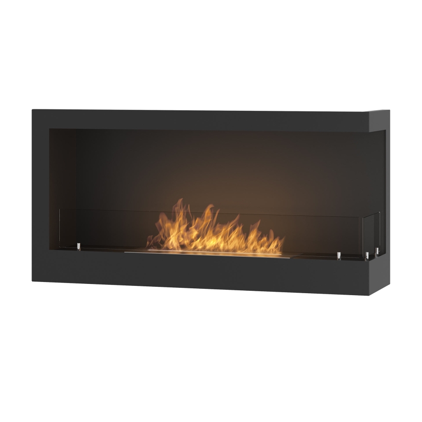 InFire - Corner BIO fireplace 45x90 cm 3kW black