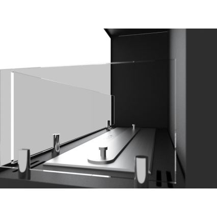 InFire - Corner BIO fireplace 45x90 cm 3kW black